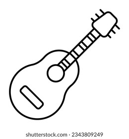      Un instrumento musical de cuerda, icono de guitarra