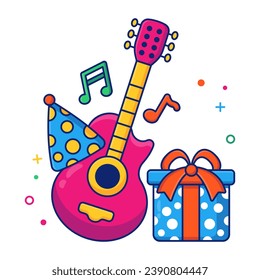      A string musical instrument, guitar icon


