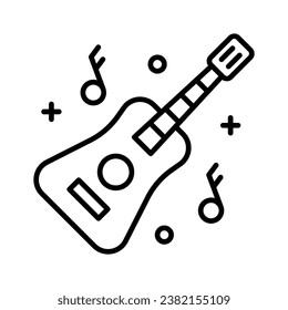 A string musical instrument vector design, premium icon of guitar in modern style