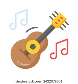 A string musical instrument vector design, premium icon of guitar in modern style