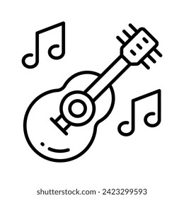 A string musical instrument vector design, premium icon of guitar in modern style