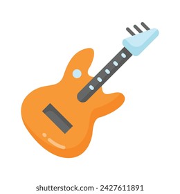 A string musical instrument vector design, premium icon of guitar in modern style
