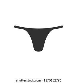 string, panties. monochrome icon. 