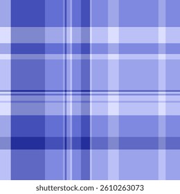 String plaid tartan check, holiday fabric texture textile. Light background seamless vector pattern in blue and light colors palette.
