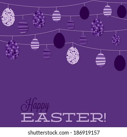 String of retro Easter eggs in vector format. 