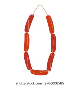 String of sausages meat clip art