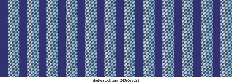 String textile stripe background, lovely texture pattern vector. Rest vertical seamless lines fabric in light and blue color.