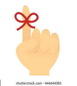 String tied on a finger as a reminder
