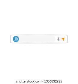 The string for typing and sending text messages to the mobile application.