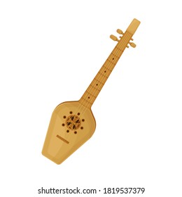 Stringed Musical Instrument as Georgia Country Attribute Vector Illustration