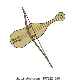 Stringed musical instrument isolated on a white background in EPS10