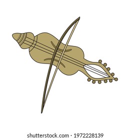 Stringed musical instrument isolated on a white background in EPS10