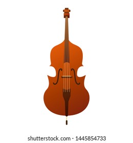 Stringed musical instruments, double bassr. Design layout for banners presentations, flyers, posters and invitations. Vector illustration