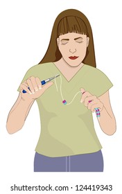Stringing a beaded necklace- Contemporary woman jeweler string beads on a wire with pliers, making necklace