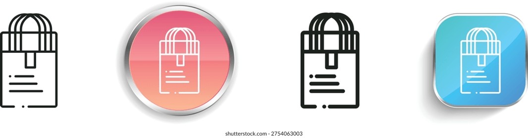 strings icon. Thin Linear, Regular and Button Style Design Isolated On White Background