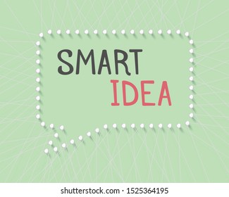 A lot of strings making the shape of a speech bubble. Clouds and bubbles for speech. 
Realistic