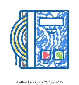 strings tennis doodle icon sketch vector. strings tennis sign. isolated symbol illustration