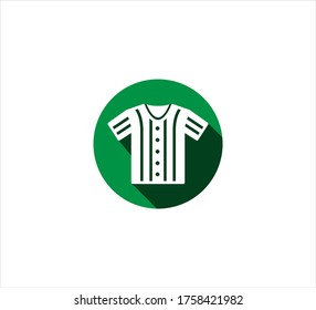 strip baseball shirt uniform vector icon logo design template for mobile application or website button