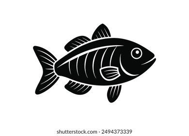 Strip Bass Fish Vector Illustration |Cartoon, Clipart, and Line Art Design