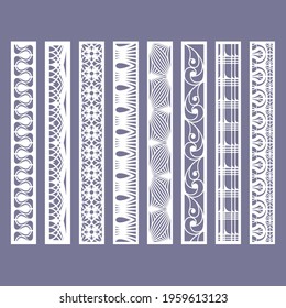 strip decorative laser cut collection A4 - vector