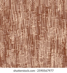 Strip with elements of chaos seamless pattern, abstract shapes, colorful background print. Ornate vector stripe lines fabric. 