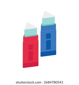 Borradores de tiras Ilustración vectorial isométrica 