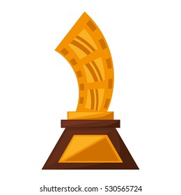 strip film trophy awards golden vector illustration eps 10