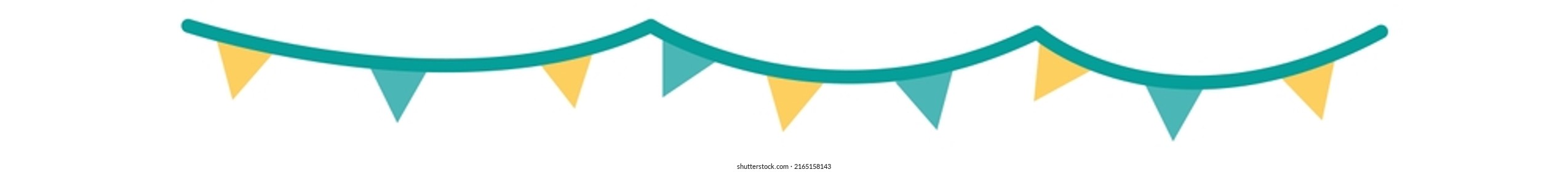 Strip with flags party icon. Vector illustration
