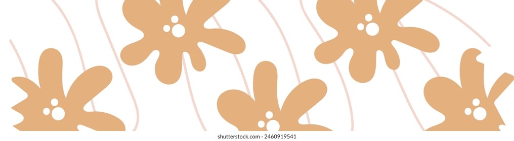 Strip Floral Pattern Vector Illustration