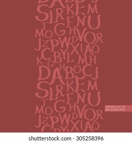 a strip of the letters of the English alphabet
