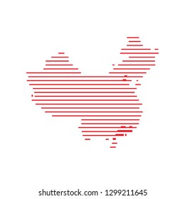 strip line china map design element 