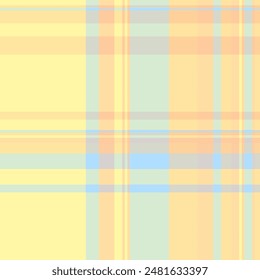 Strip pattern tartan background, cowboy plaid textile seamless. Panjabi vector texture check fabric in amber and light colors palette.