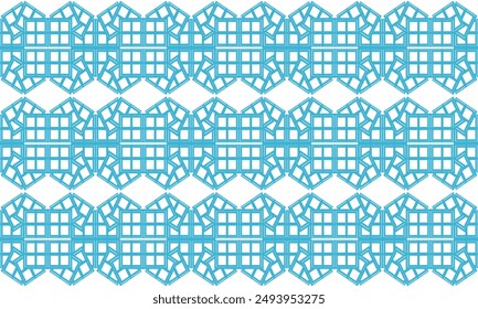 strip row abstract pentagon, hexagon mirror capsule repeat pattern, design for fabric print or wrap package paper, square