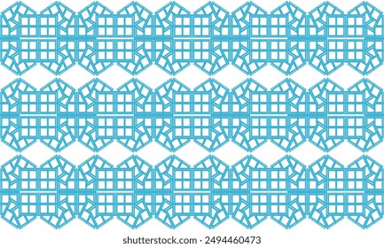 strip row abstract pentagon, hexagon capsule repeat pattern, design for fabric print or wrap package paper, square