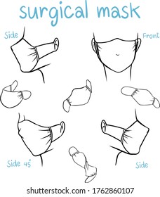 Strip set, various face masks