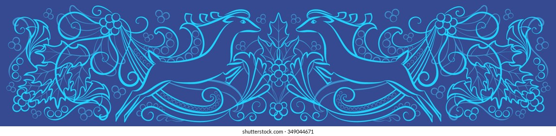 strip with stylized reindeer