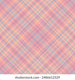 Streifenstruktur Tartan Textil, lebendiger karierter Stoff Hintergrund. JPG-Musterprüfung Vektorgrafik nahtlos in Rot und Hellfarben Palette.