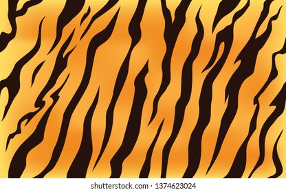 Vector Illustration Bengal Tiger Stripe Pattern Stock Vector (Royalty ...