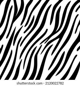 stripe animals jungle tiger pattern. white and black animal print. Vector illustration
