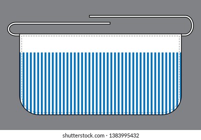 Stripe Apron Design Vector 
(White / Blue)
: Graphic Lines