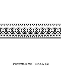 Stripe aztec ethnic motif texture in black white color