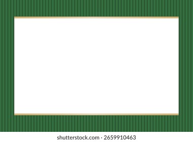 Stripe Background with Gold Frame and White Space