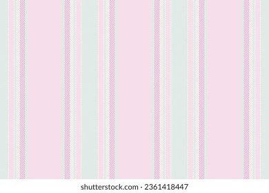 Stripe background pattern of seamless vector fabric with a textile lines vertical texture in light and honey dew colors.