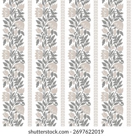 Stripe Block Print,Floral stripe pattern ,boho flower repeat, Vintage flower design, Stripe flower