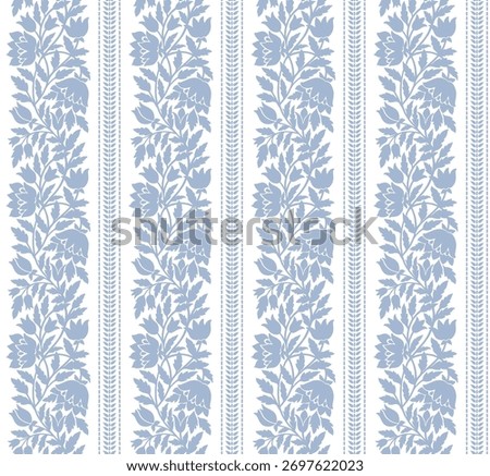 Stripe Block Print,Floral stripe pattern ,boho flower repeat, Vintage flower design, Stripe flower