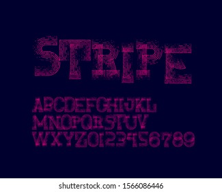 Stripe Bold font set in vector format