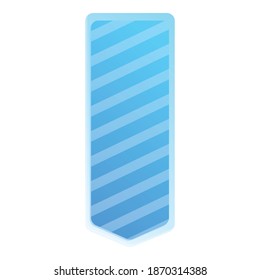 Stripe bookmark icon. Cartoon of stripe bookmark vector icon for web design isolated on white background