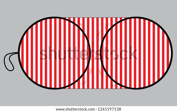 Stripe Car Window Sun Shade with White-Red\
Vertical Lines Background Design\
Vector