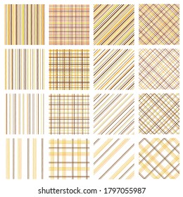 Stripe and the check material which are uneven in seamlessness,