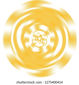 Stripe circle background. Abstract motion effect pattern. Radial graphic element.
